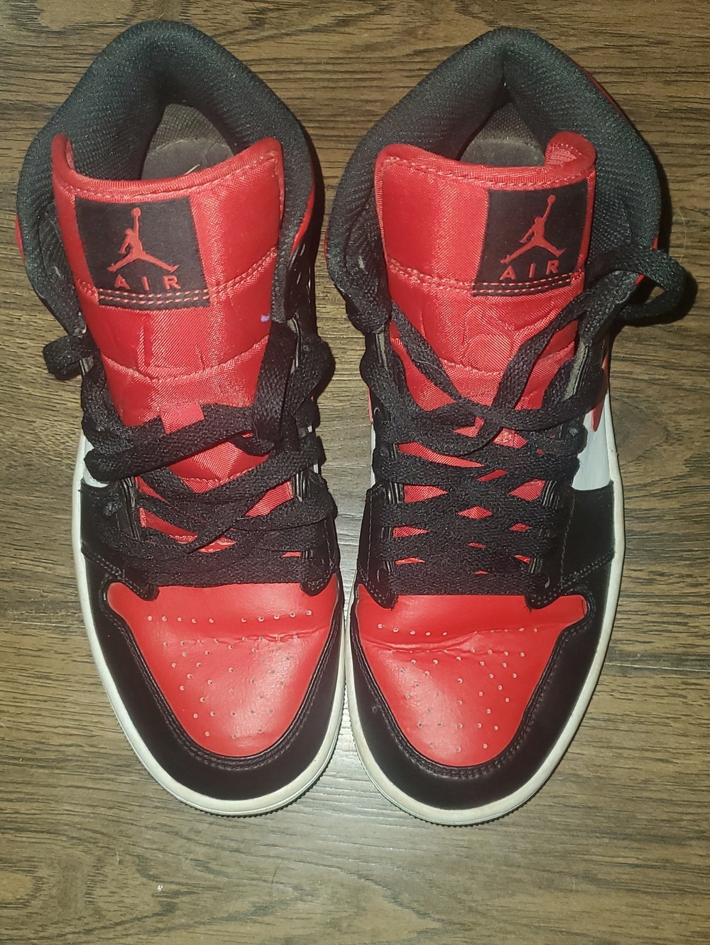 Nike JORDAN Red and Black High-Top Basketball Sneakers